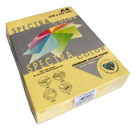 SPECTRA COLOURED PAPER A4 80GSM PASTEL YELLOW PACK 500 Office Spot