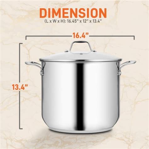 Nutrichef Heavy Duty Quart Stainless Steel Soup Stock Pot With