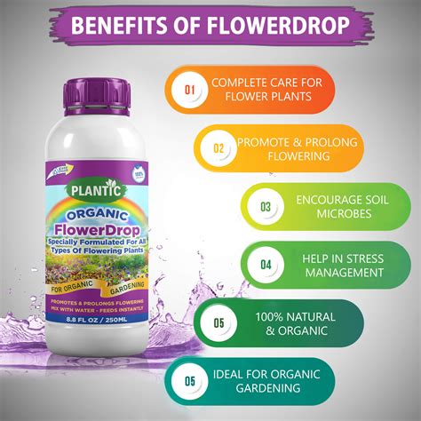 Plantic FlowerDrop Liquid Fertilizer For All Types Of Flowering Plants