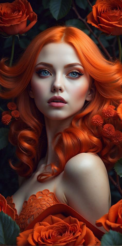 Attractive Valentines Day Woman Orange Hair 4 By Arrojado On Deviantart