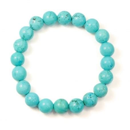 Bracelet Turquoise Reconstituted Round Ball Not Expensive