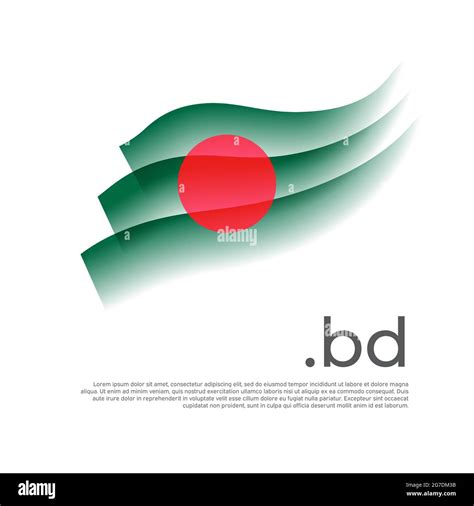 Bangladesh Flag Watercolor Stripes Colors Of The Bangladeshi Flag On A