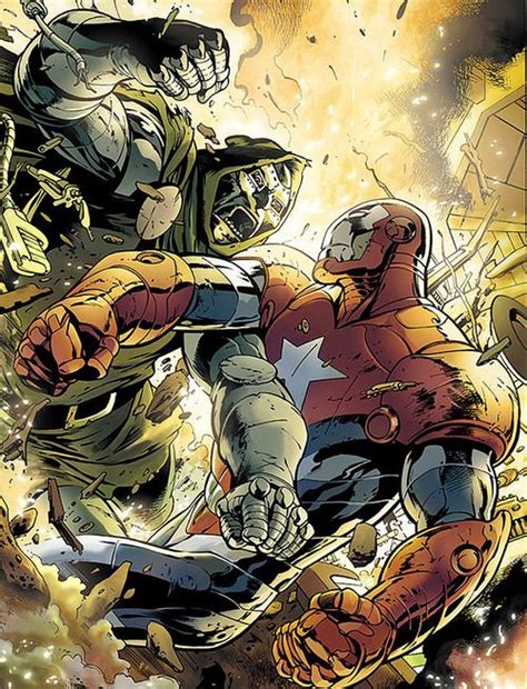 Dr Doom Vs Iron Man By Alan Davis Comic Books Art Marvel Comic Character Marvel Iron Man