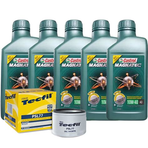 Kit 5 Litros Oleo Castrol Magnatec 10w40 Sn A3 PSL77 Magnatec Empório