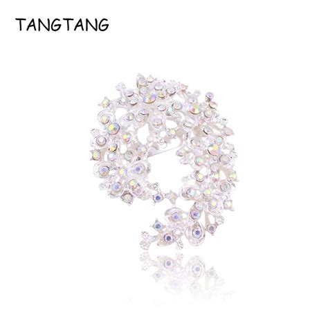 Tangtang Large Wreath Brooch Silver Plated Jewelry Brooch Pin For Men