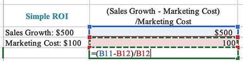 How Do You Use The Roi Formula On Excel Blog