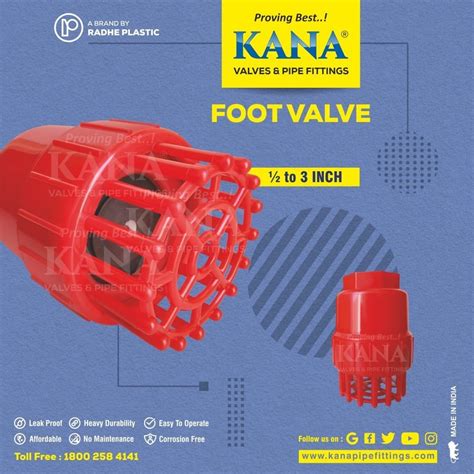 Pvc Plastic Foot Valves At Rs Piece Pvc Foot Valves In Ahmedabad