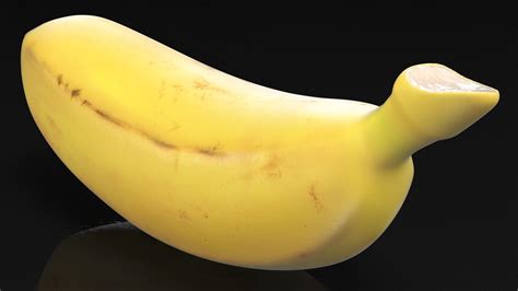 D Old Ripe Baby Banana Model Turbosquid