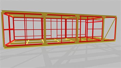 Metal frame house 3D model | CGTrader