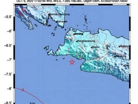 Gempa M Di Banten Berikut Deretan Wilayah Yang Dilaporkan