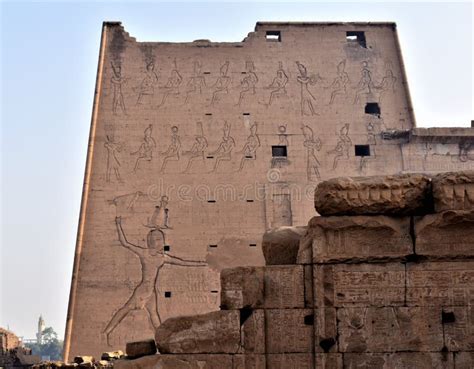 Scene From Egyptian Temples On The Nile River Stock Photo Image Of