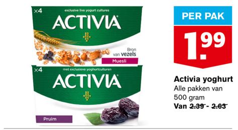 Danone Activia Vruchtenyoghurt Folder Aanbieding Bij Hoogvliet Details