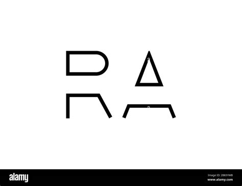 R A Ra Carta Inicial Diseño De Logotipo Plantilla Vectorial Símbolo