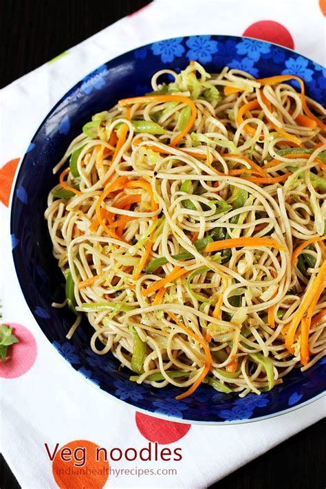 Veg Noodles Recipe Vegetable Noodles Swasthi S Recipes