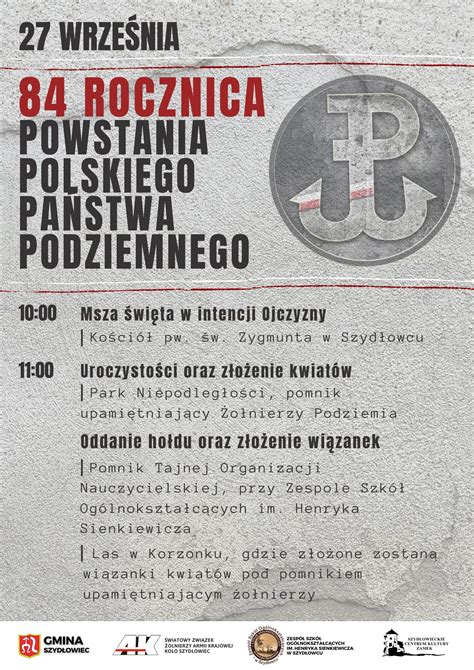 Rocznica Powstania Polskiego Pa Stwa Podziemnego Nasz Szyd Owiec