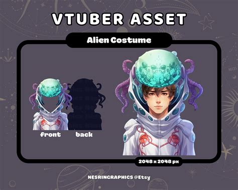 Vtuber Asset Pngtuber Asset Alien Costume Asset Instant Etsy