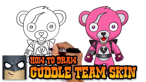 How To Draw Fortnite Cuddle Team Leader Step By Step Youtube