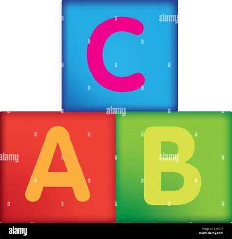 childs letter building blocks on a white background Stock Vector Image ...