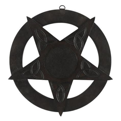 Black Wood Inverted Pentagram 30 Cm Forskellige Ting Darkwolfgothic