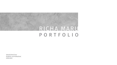 Architecture Portfolio By Richamaru01 Issuu