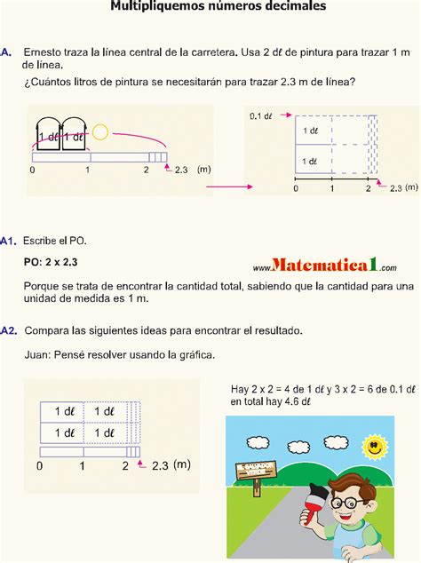 MultiplicaciÓn De NÚmeros Decimales Ejercicios Resueltos De Sexto Grado De Primaria O BÁsico Pdf