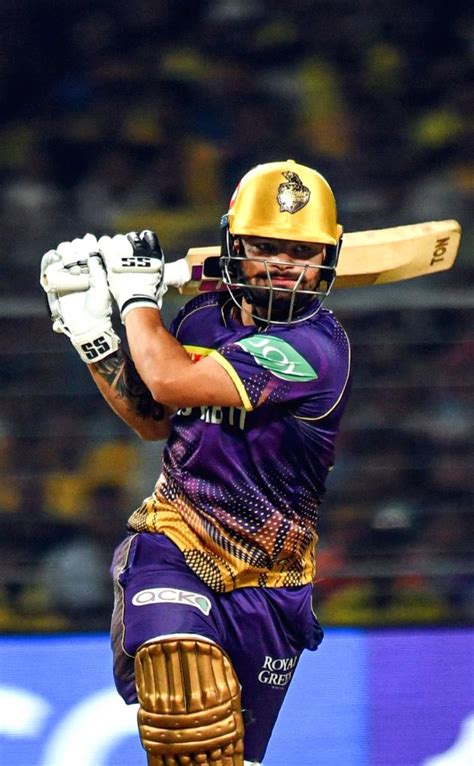 KKR batsman Rinku Singh plays a shot