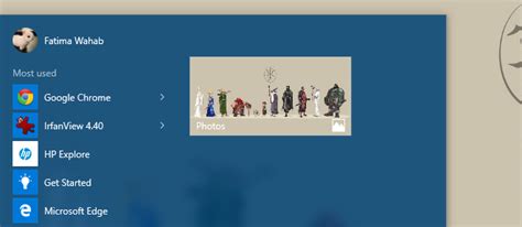 Set A Static Live Tile Image For The Photos App In Windows 10