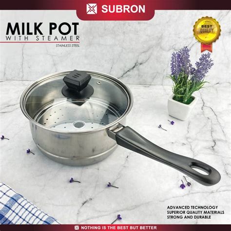 Jual Subron Panci Kukus Stainless Langseng Panci Susu Panci Mie Tutup