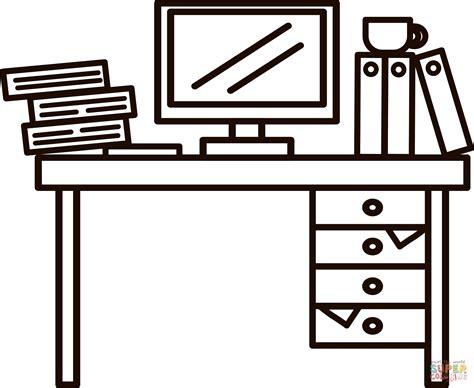 Coloring Pages Desk