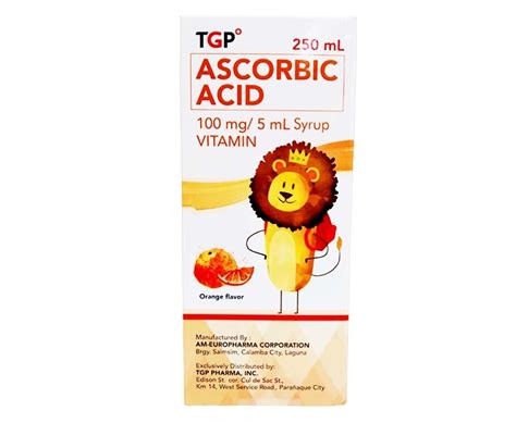 Tgp Ascorbic Acid Mg Ml Orange Flavor Syrup Ml