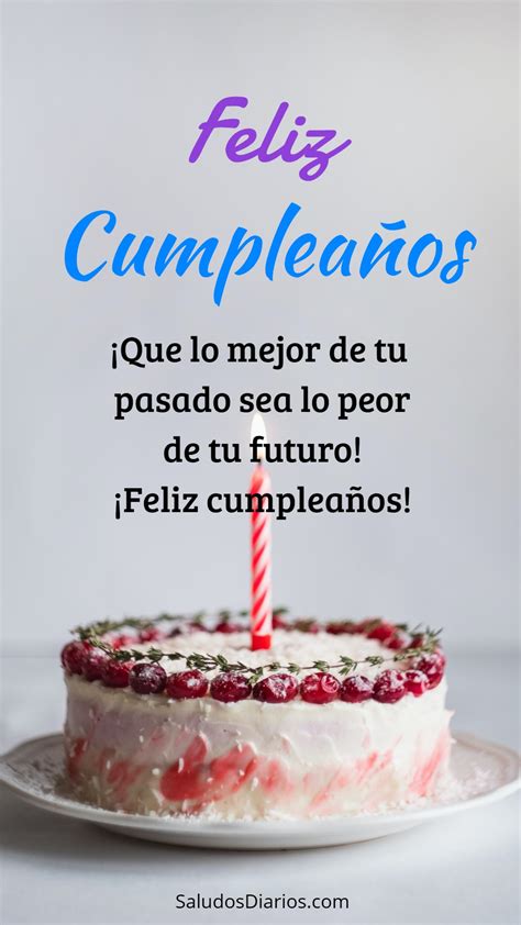 Pastel Cumpleaños Futuro Frase Saludos Diarios