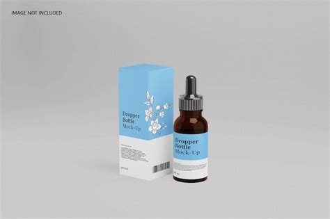 Premium PSD Dropper Serum Bottle Box Mockup