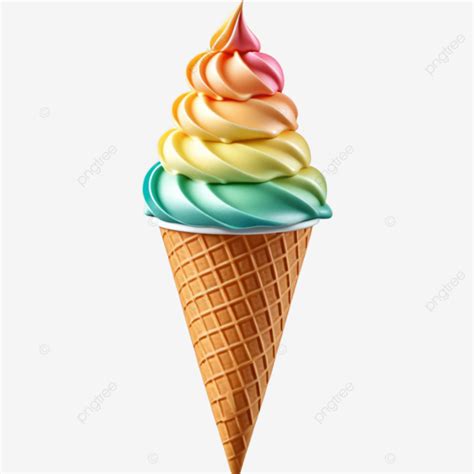 Vanilla Ice Cream Cone Illustration Element Ice Cream Png