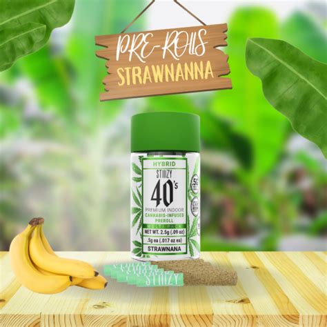Stiiizy 40s Strawnana 5 Pack Pre Roll 562 Go Green
