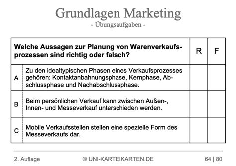 Grundlagen Marketing Karteikarten Set Ben Digital Uni