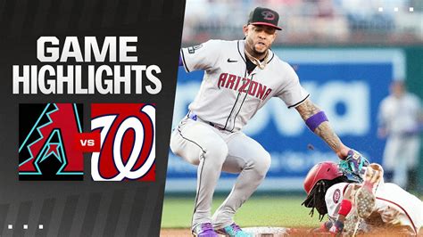 D Backs Vs Nationals Game Highlights Mlb Highlights Youtube