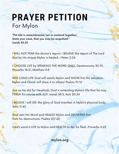 Petitional Prayer 2025