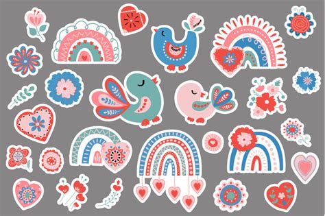 Valentines Day Stickers By Helgakov Thehungryjpeg