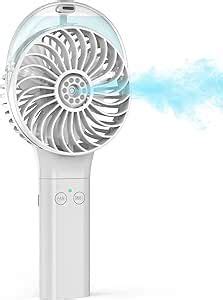 Comlife Portable Handheld Misting Fan Mah Rechargeable Battery