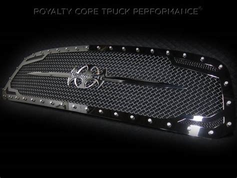 Dodge Ram 2500 3500 2013 2018 RC2 Main Grille Twin Mesh Gloss Black W