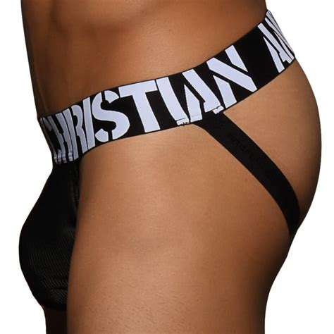 Andrew Christian Jock Strap Almost Naked Power Rib Noir INDERWEAR