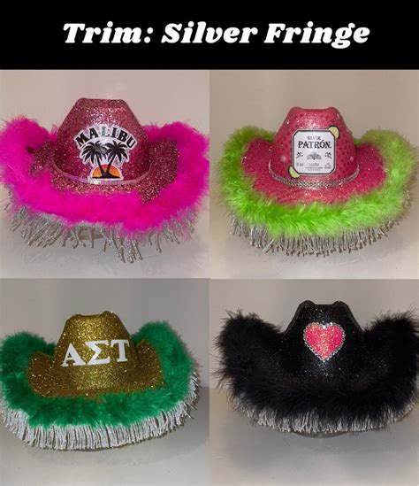 Custom Rhinestone Cowboy Hat Alcohol Cowboy Hat Tiktok Etsy