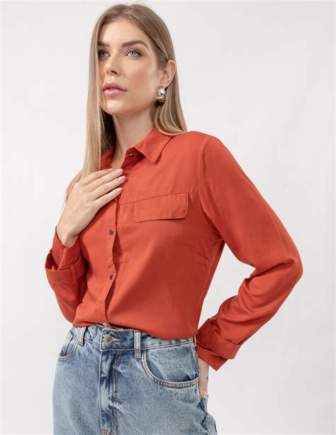 Camisa Alfaiataria Urban Terracota Sangue Latino