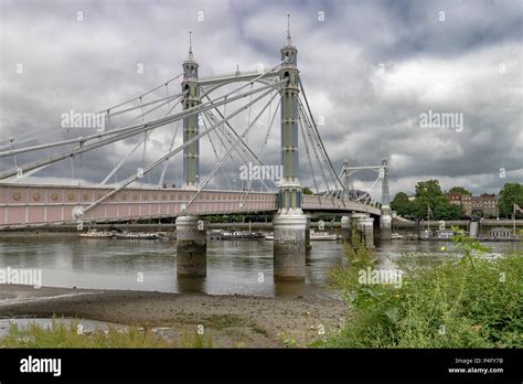 Albert Bridge From Battersea Park Built In 1873 Connects Chelsea In