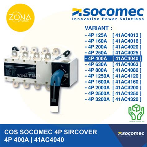 Jual COS CHANGE OVER SWITCH SOCOMEC SIRCOVER 4P 400A 41AC4040 Jakarta