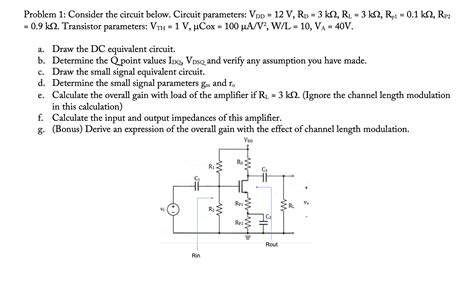 Solved Problem 1 Consider The Circuit Below Circuit