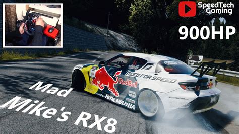 900 Hp Mad Mike S Mazda Rx8 On Narrow Touge Assetto Corsa Drift Logitech G29 Youtube