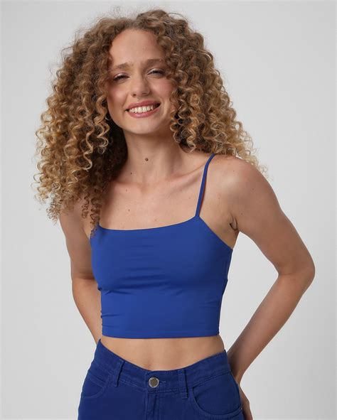 Riachuelo Regata Cropped Mayara De Poliamida Azul Pool Basics By