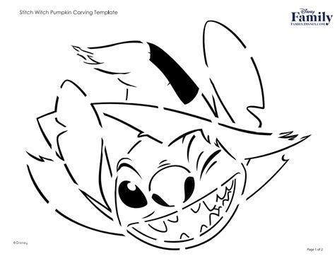 Stitch Witch 22 Disney Pumpkin Stencils You Can Print For Free Popsugar Smart Living