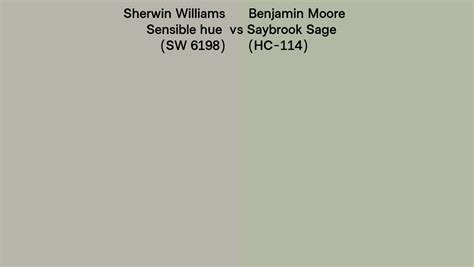 Sherwin Williams Sensible Hue Sw 6198 Vs Benjamin Moore Saybrook Sage